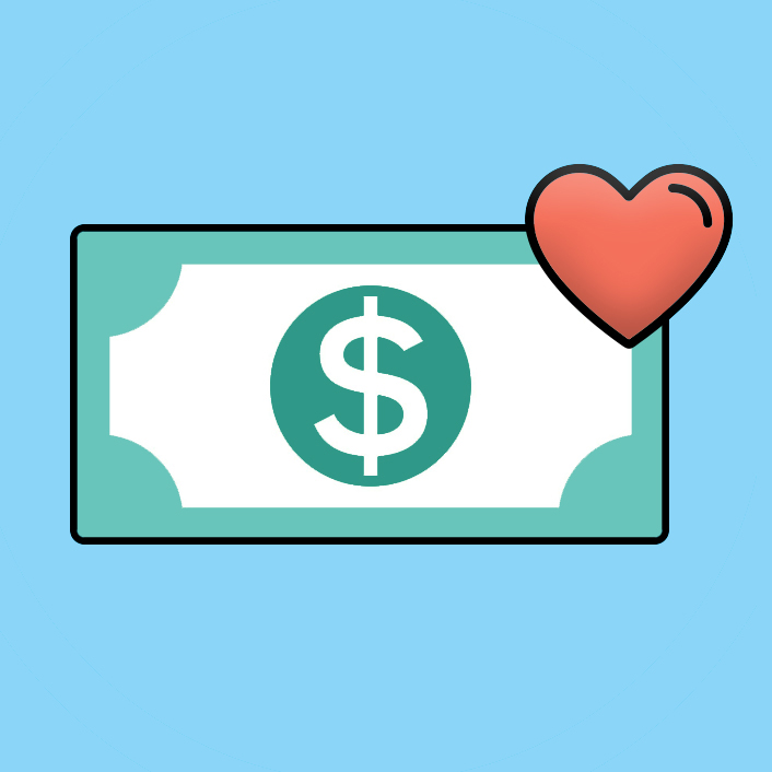 A heart-shaped image representing the concept of making money with affiliate marketing.