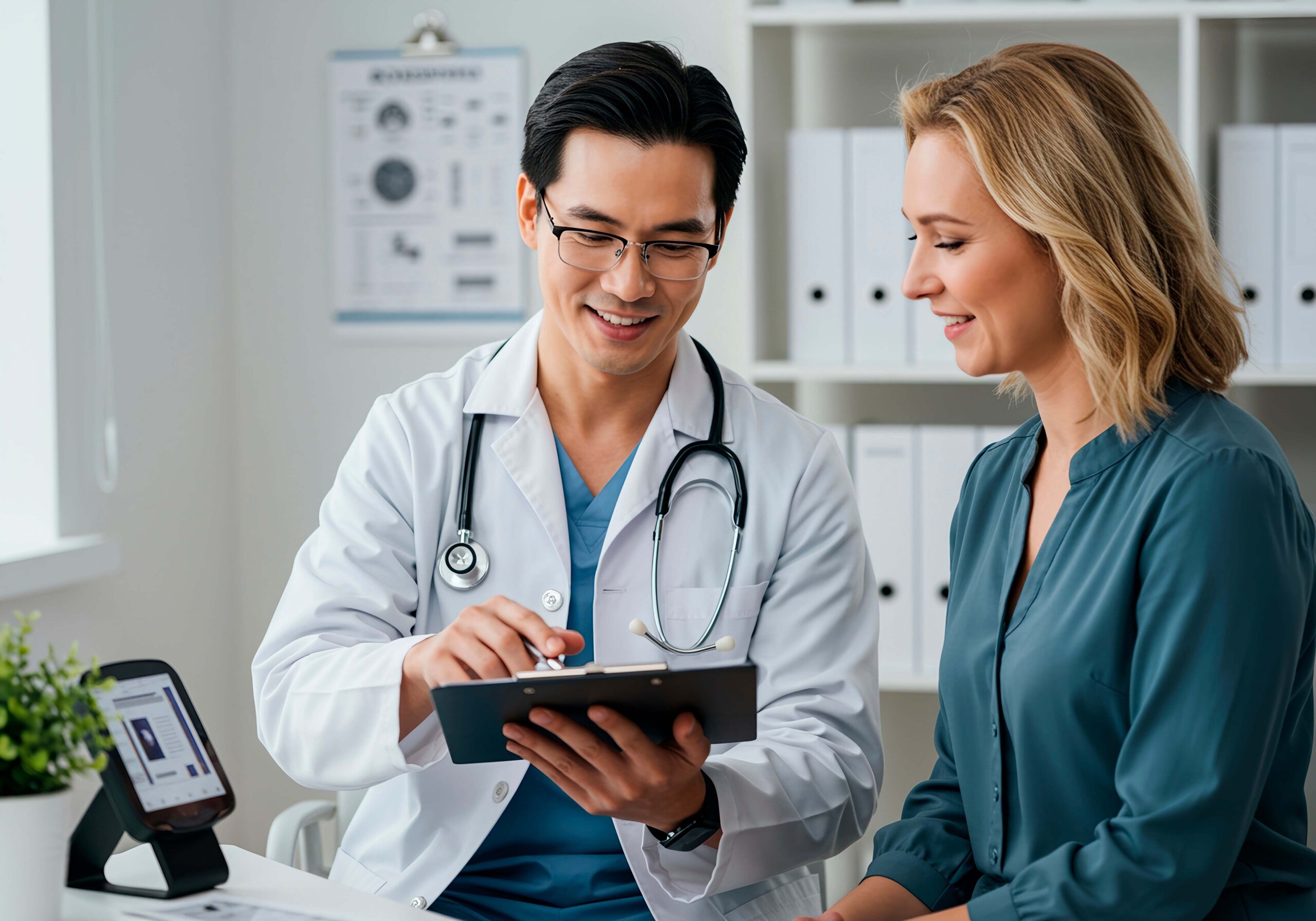 Rear view of a person looking pensively out a window.