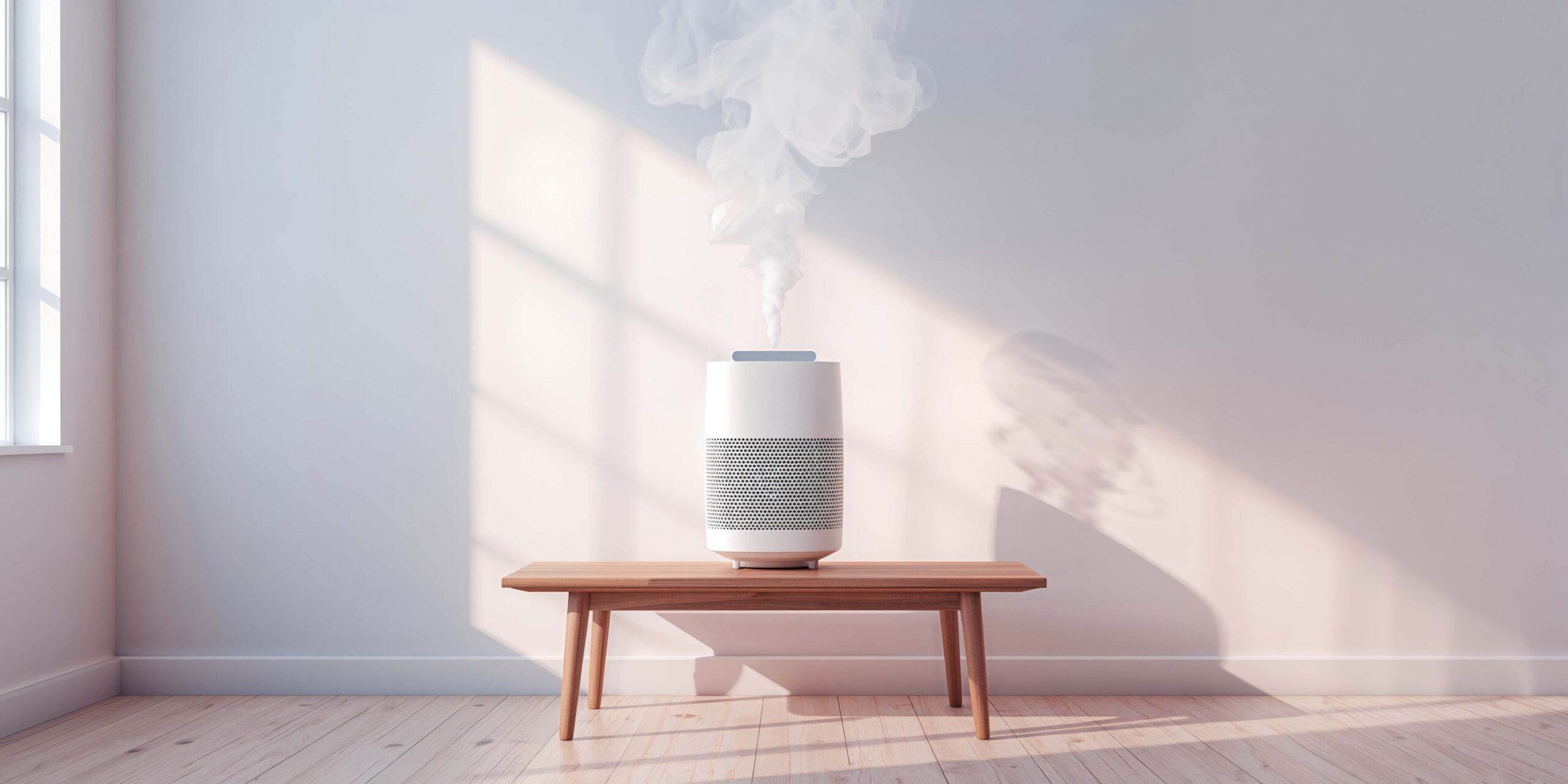 Rear view of a person looking pensively out a window.